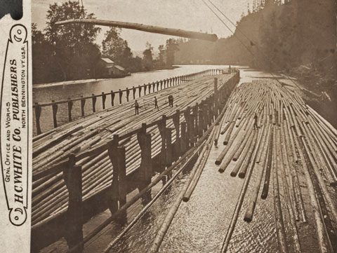 Remplissage d'un ber pour train de bois longs
